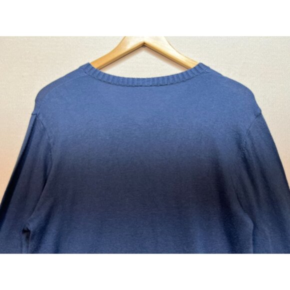 Hollister Mens V-Neck Sweater Medium Blue Knit Pullover Long Sleeve Casual - Picture 12 of 13